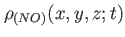 $ \rho _{(NO)}(x,y,z;t)$