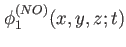 $ \phi ^{(NO)}_1(x,y,z;t)$