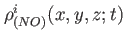 $ \rho^i_{(NO)}(x,y,z;t)$