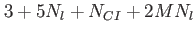 $ 3+5N_l+N_{CI}+2 M N_l$