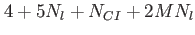 $ 4+5N_l+N_{CI}+ 2 M N_l$