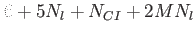 $ 6+5N_l+N_{CI}+ 2 M N_l$