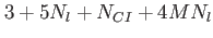 $ 3+5N_l+N_{CI}+4 M N_l$