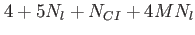 $ 4+5N_l+N_{CI}+ 4 M N_l$