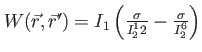 $ W(\vec{r},\vec{r}') = I_1 \left( \frac{\sigma}{I_2^12} - \frac{\sigma}{I_2^6} \right)$