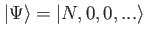 $ \vert \Psi \rangle = \vert N,0,0,... \rangle$