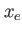$ x_e$