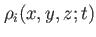 $ \rho_i(x,y,z;t)$