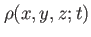 $ \rho (x,y,z;t)$
