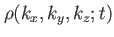 $ \rho (k_x,k_y,k_z;t)$