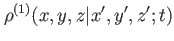$ \rho^{(1)}(x,y,z\vert x',y',z';t)$