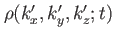 $ \rho(k'_x,k'_y,k'_z;t)$