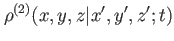 $ \rho^{(2)}(x,y,z\vert x',y',z';t)$