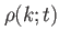 $ \rho(k;t)$