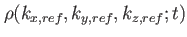 $ \rho(k_{x,ref},k_{y,ref},k_{z,ref};t)$