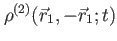 $ \rho^{(2)}(\vec{r}_1, -\vec{r}_1;t)$