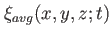 $ \xi _{avg}(x,y,z;t)$