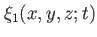 $ \xi _1(x,y,z;t)$