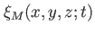 $ \xi _M(x,y,z;t)$