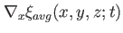 $ \nabla _x \xi _{avg}(x,y,z;t)$