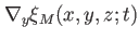 $ \nabla _y \xi _M(x,y,z;t)$