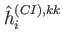 $\displaystyle \hat{h}_i^{(CI),kk}$