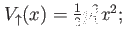 $ V_{\uparrow}(x)= \frac{1}{2} p_1^2 x^2;$