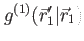$ g^{(1)}(\vec{r}'_1\vert \vec{r}_1)$