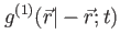$ g^{(1)}(\vec{r} \vert - \vec{r};t)$